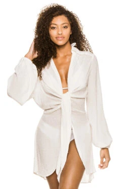 Crinkle Swiss Dot Tunic -ELAN || Maaji Shop 105369 WMWE 167596