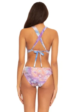 Reversible Tie Dye Banded Halter Bikini Top -ELAN || Maaji Shop 105399 MU 167758
