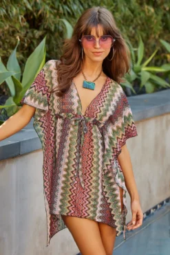 Crochet Lace Tunic 5 Crochet Lace Tunic -ELAN || Maaji Shop 1439371 Apparel Top Seaweed Multi Lifestyle1
