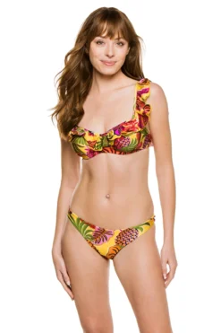 Farm Rio Fruit Dream Ruffle Bralette Bikini Top