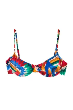 Farm Rio Chevron Toucans Bikini Top -ELAN || Maaji Shop 304293 Bikini Top Multi Laydown