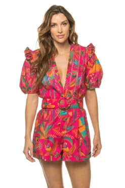 Farm Rio Macaw Party Romper