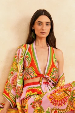 Farm Rio Beach Toucans Scarf Top -ELAN || Maaji Shop 309408 Apparel Top Multi Lifestyle