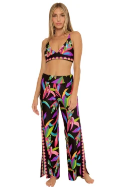 Split Leg Cover Pant -ELAN || Maaji Shop 3425025 Apparel Bottom Multi Front2