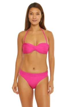 Monaco Bandeau Bikini Top -ELAN || Maaji Shop 3499335 Bikini Top Rose Front2