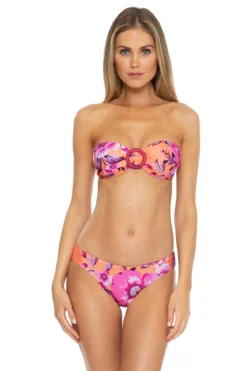 Diana Underwire Bikini Top -ELAN || Maaji Shop BEC PINK MULTI Tops Front 103865
