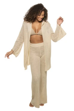 ELAN Crochet Cardigan Hoodie