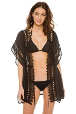 ELAN Crochet Detail Kimono