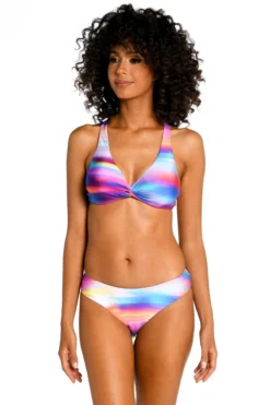 Underwire Twist Bralette Bikini Top -ELAN || Maaji Shop LB3ZQ70 Bikini Top Multi Front1