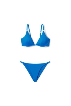 Ryan Textured Underwire Bikini Top -ELAN || Maaji Shop RYAN PQ Bikini Top Azure Laydown