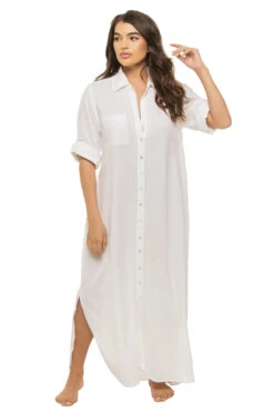 Embroidered Maxi Boyfriend Shirt