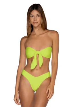 Eloise Bandeau Bikini Top -ELAN || Maaji Shop U84TLIMLI Bikini Top Limelight Front3