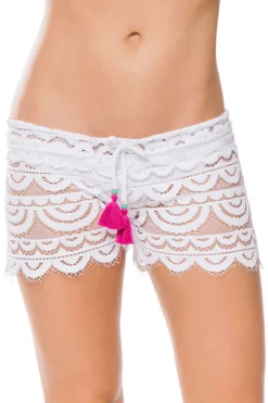 Lace Tie-Front Shorts