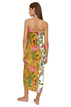 Long Floral Sarong -ELAN || Maaji Shop WLB 1068S Apparel Bottom Wild Bloom Back1